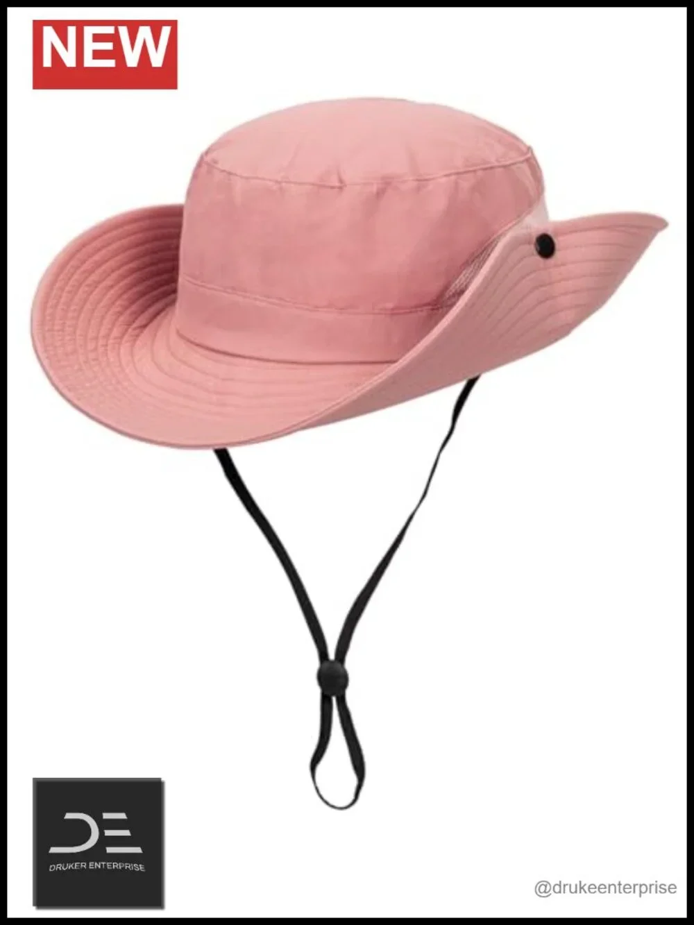 Wide Brim Mesh Bucket Hat with Ponytail Hole UV Protection Foldable